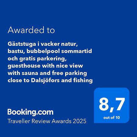 Gaeststuga I Vacker Natur, Bastu, Bubbelpool Sommartid Och Gratis Parkering Naera Ulricehamn Och Lassalyckan, Guesthouse With Nice View With Sauna And Free Parking Close To Dalsjoefors And Fishing Boras Bagian luar foto